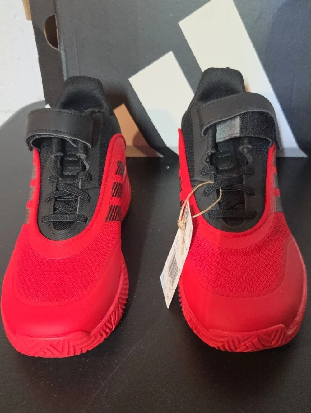 adidas Kids Red & Black Low-Top Sneakers